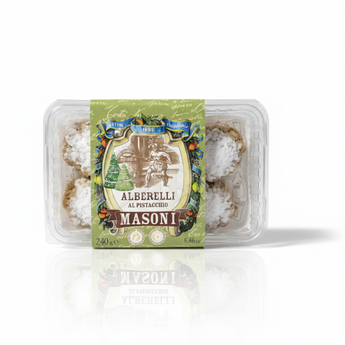 Alberelli al Pistacchio Masoni - Biscuiți Moi cu Fistic și Migdale (240g)