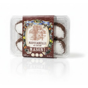 Ricciarelli al Cacao Masoni - Biscuiți de Migdale cu Cacao (240g)