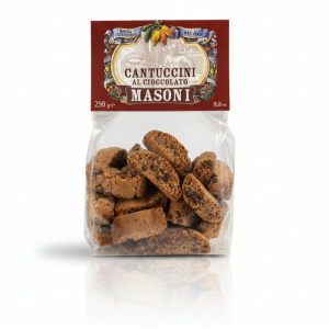 Cantuccini al Cioccolato Masoni - Biscuiți Crocanți cu Bucăți de Ciocolată (250g)