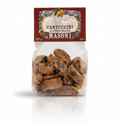 Cantuccini al Cioccolato Masoni - Biscuiți Crocanți cu Bucăți de Ciocolată (250g)