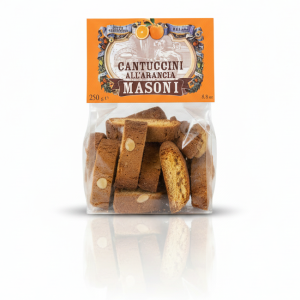 Cantuccini all'Arancia Masoni - Biscuiți Crocanți cu Portocale Confiate (250g)