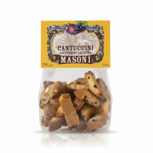 Cantuccini Zafferano e Uvetta Masoni - Biscuiți Crocanți cu Șofran și Stafide (250g)
