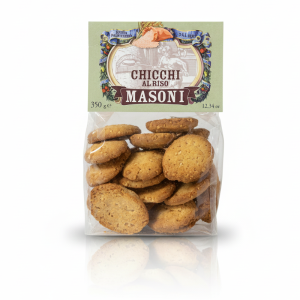 Chicchi al Riso Masoni - Biscuiți Artizanali cu Orez Crocant (350g)
