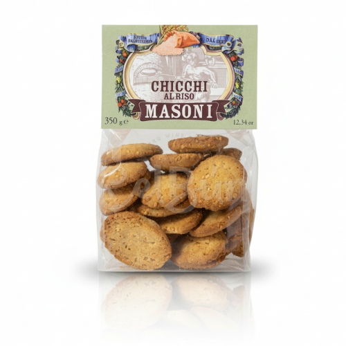 Chicchi al Riso Masoni - Biscuiți Artizanali cu Orez Crocant (350g)