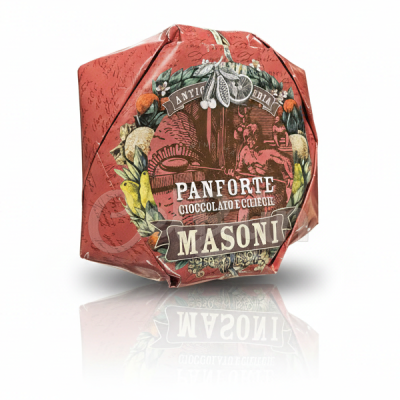 Panforte Masoni cu Ciocolată și Cireșe - Desert Toscan Glazurat (250g)
