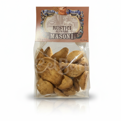 Rustici al Farro Masoni - Biscuiți Rustici cu Făină de Alac (350g)