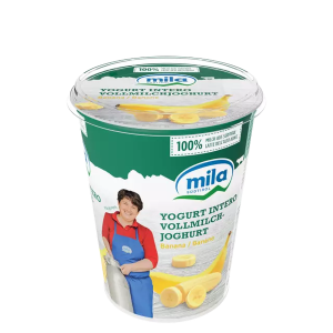 Iaurt intergral cu banane Mila - 400g