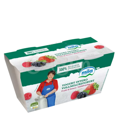Iaurt integral cu fructe de pădure Mila - 2x125g