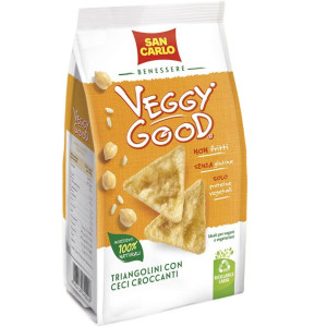 San Carlo Benessere Veggy Good Mini Gallette în formă de triunghiuri cu năut crocant 65g - Gustare vegană și fără gluten